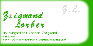 zsigmond lorber business card